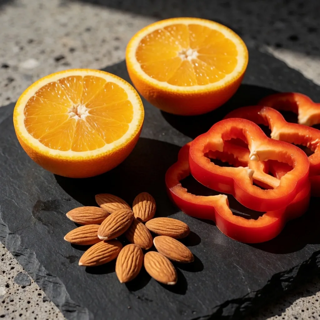 Foods rich in vitamins C and E