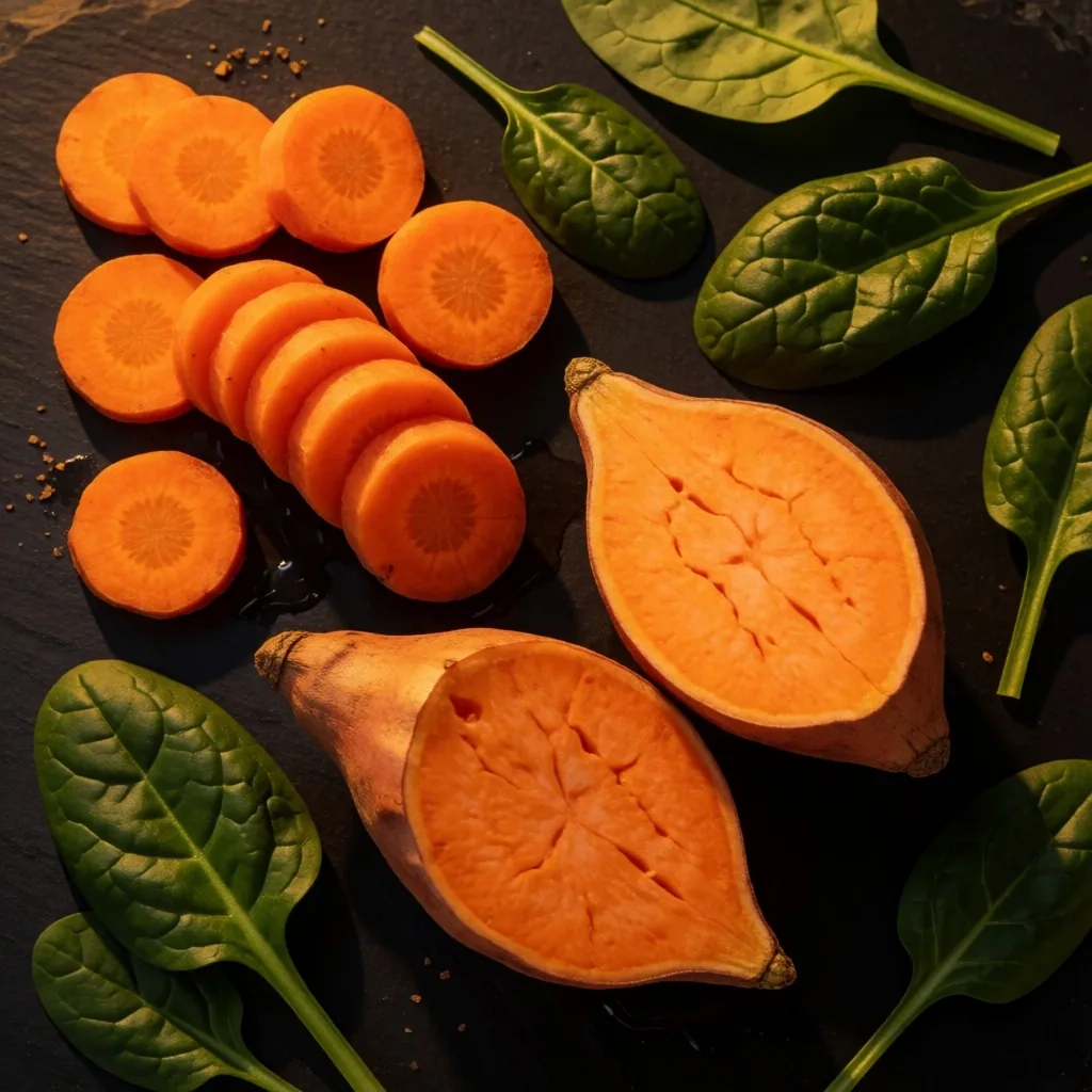 Vegetables rich in beta-carotene